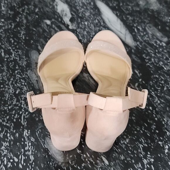 BRAND NEW CL BY LAUNDRY RHINESTONE ADJUSTABLE ANKLE STRAP BLOCK HEEL SANDAL - Picture 7 of 16